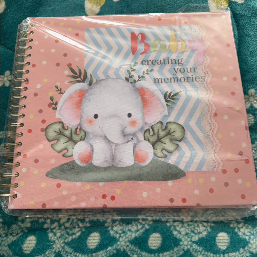 Pink Elephant Baby Memory Book